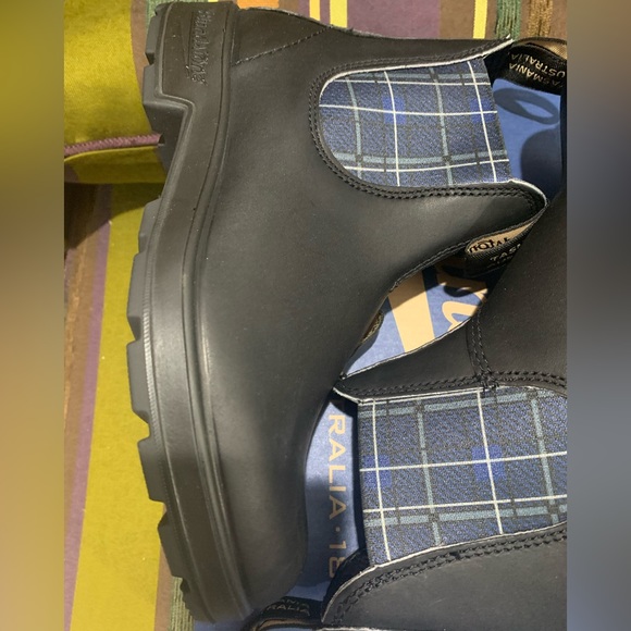 Blundstone nwt bl2102 2102 plaid black leather boots AU 4.5 women’s 7.5 - Picture 11 of 11